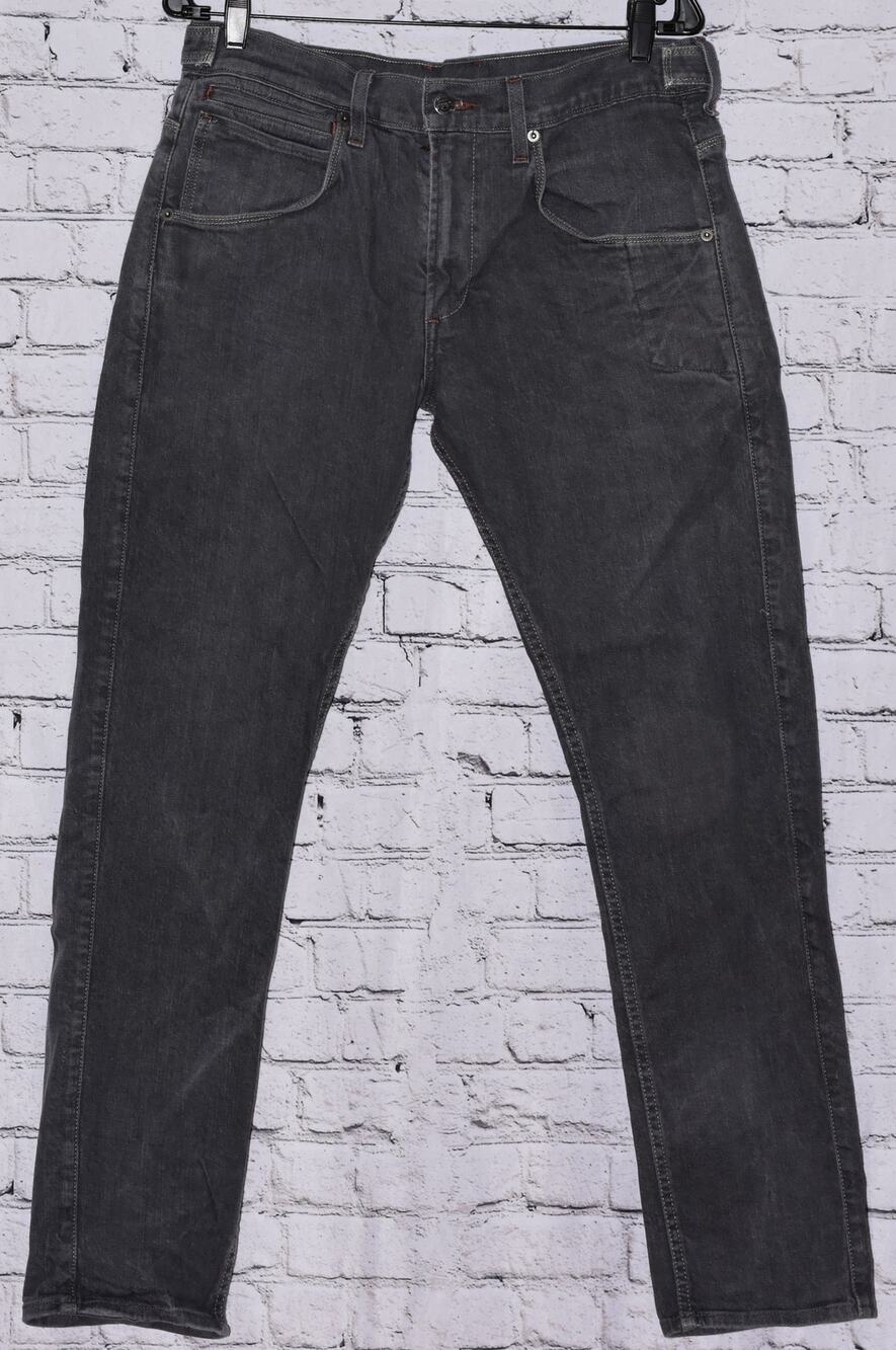 Vintage Levis 511 Skinny Fit Jeans 36x32 9 Pocket Gray Stretch Denim Pants